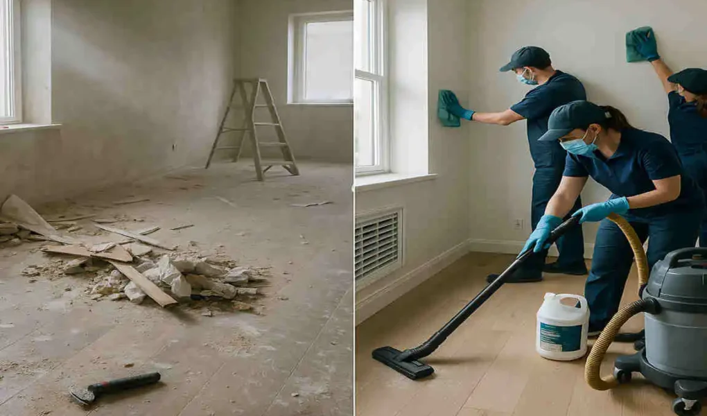 how to clean a new construction home